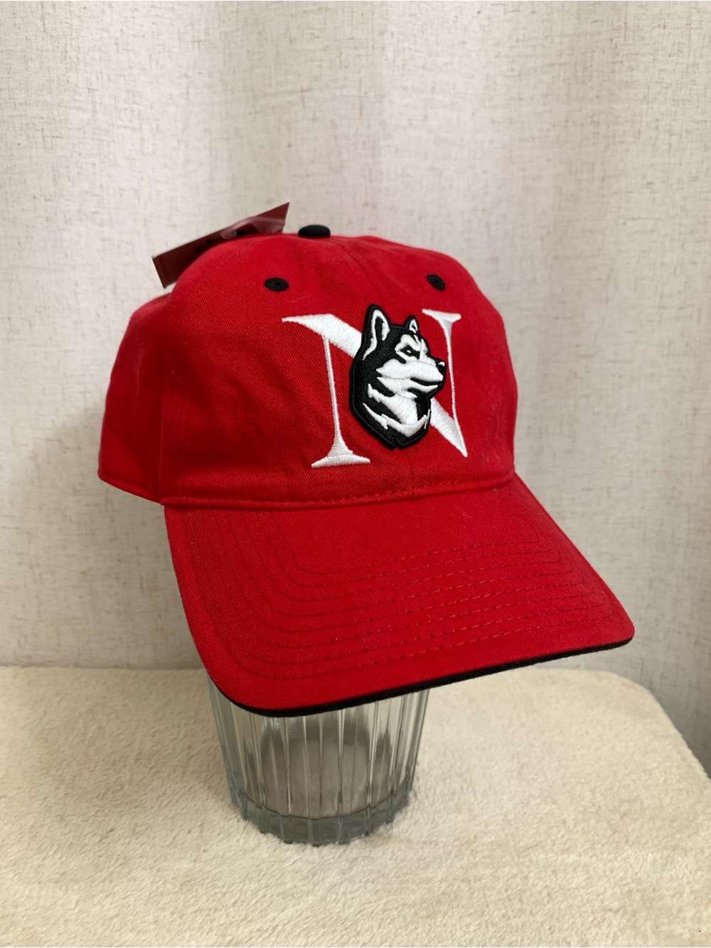 The Game 100% Cotton Red Baseball Cap New King Husky 'N' Logo Sports NU Sports
